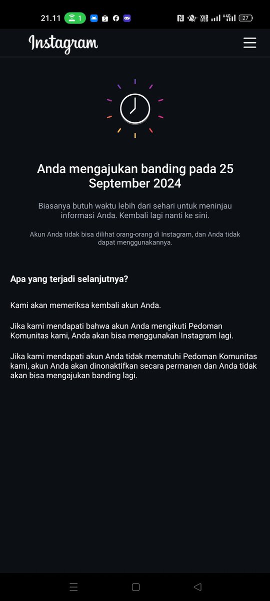 OshinN8's tweet photo. Instagram tiba-tiba ditangguhkan😭 
#instagram #instagramdown #instagramsuspend https://t.co/nNx0wdja9b