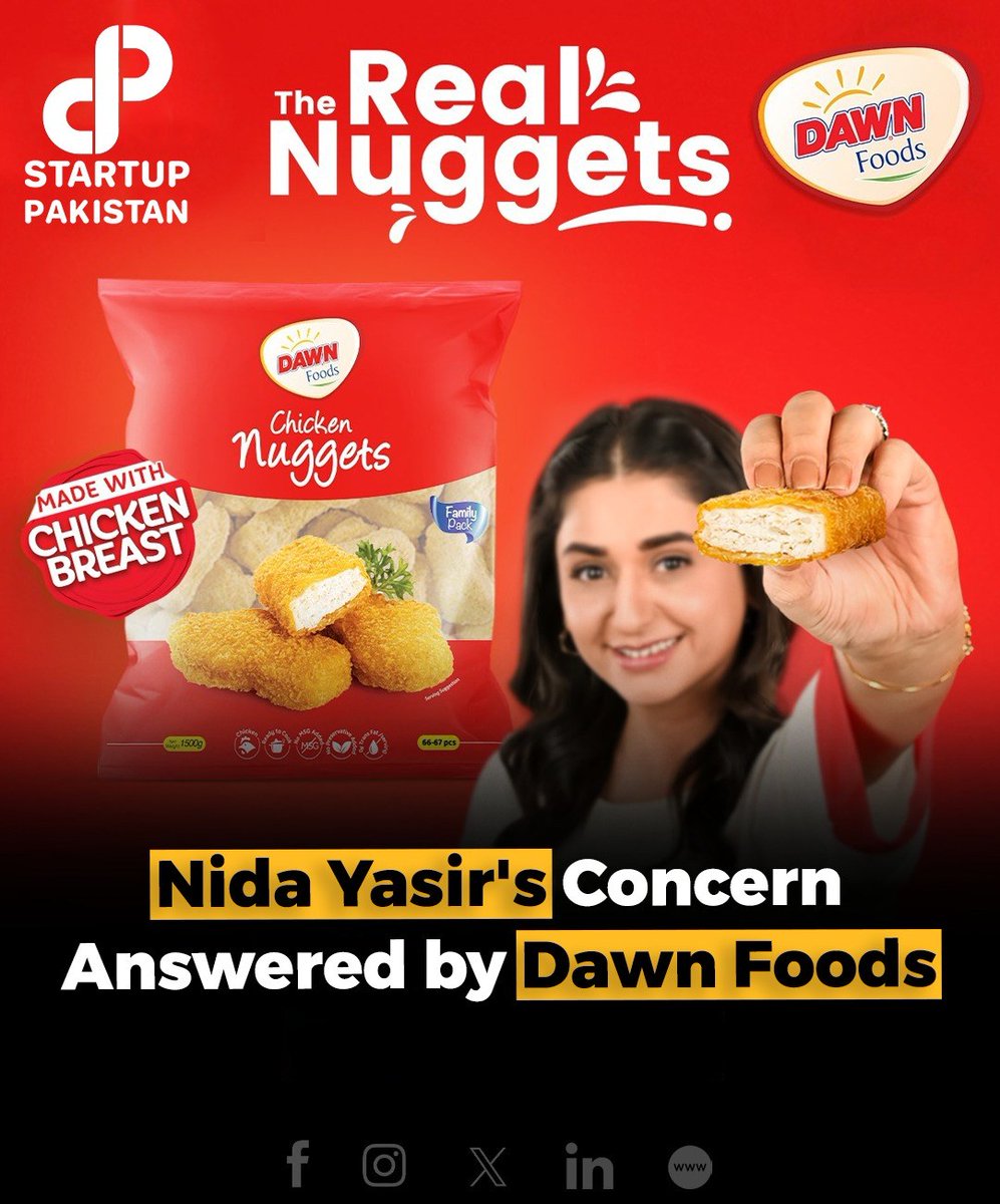 PakStartup's tweet image. In the recent episode of Nida Yasir’s morning show, she raised concerns about processed food, particularly chicken nuggets, saying that “nothing is real anymore.”

#Dawn #NidaYasir #Concern #Answered