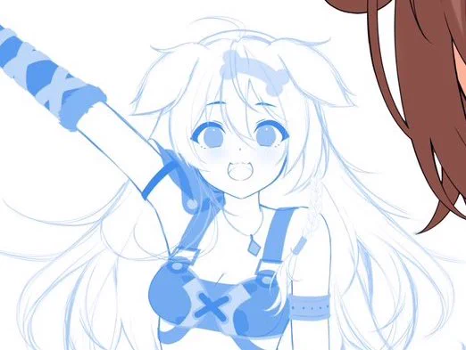 pixivFANBOXで誕生日イラストのラフ①を公開しました!  