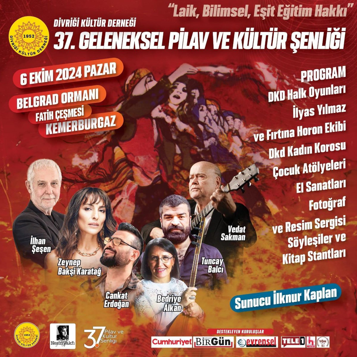 Nesin Vakfı, 6 Ekim’de Divriği Kültür Derneği Geleneksel Pilav ve Kültür Şenliği’nde!

Divriği Kültür Derneği her yıl düzenlediği geleneksel ‘Pilav ve Kültür Şenliği’ni bu yıl vakfımızla birlikte yapmak istediler. Biz de seve seve kabul ettik.
+++
