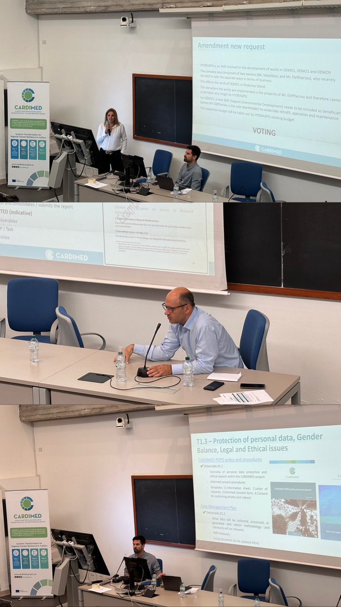 😊 Happy to hear some insights from the WP1 related to project coordination.

👏🏻Thanks to Vassilki Missa, Simos Malamis and Tadej Stepisnik from <a href="/ntua/">National Technical University of Athens</a> for your great efforts and patience.

#CARDIMEDeu
#ClimateResilience