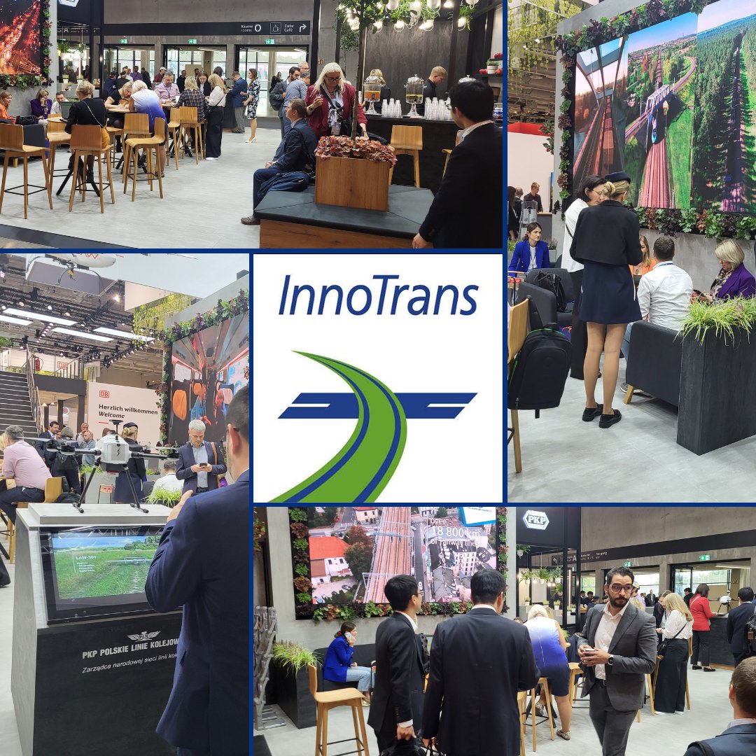 PKP_PLK_SA's tweet image. Przed nami drugi intensywny dzień na #InnoTrans w Berlinie. Razem z @PKP_SA @PKPIntercityPDP @POLREGIO_PL @pkpcargo_media dzielimy się doświadczeniami i rozmawiamy o przyszłości z zagranicznymi partnerami - wspólnie tworzymy jeszcze lepszą kolej dla pasażerów. 💪