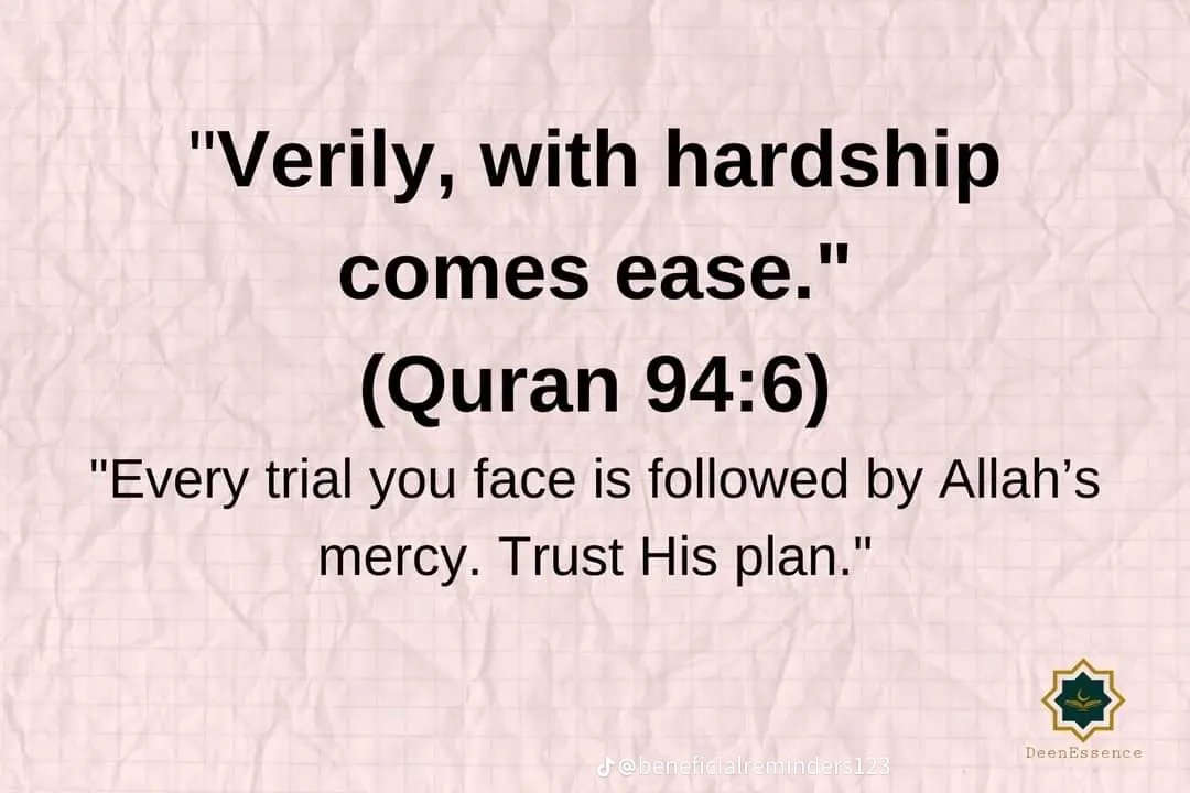7signxx's tweet photo. Every trial you face will be followed by ease in sha Allah... https://t.co/yAv1uiCcBH