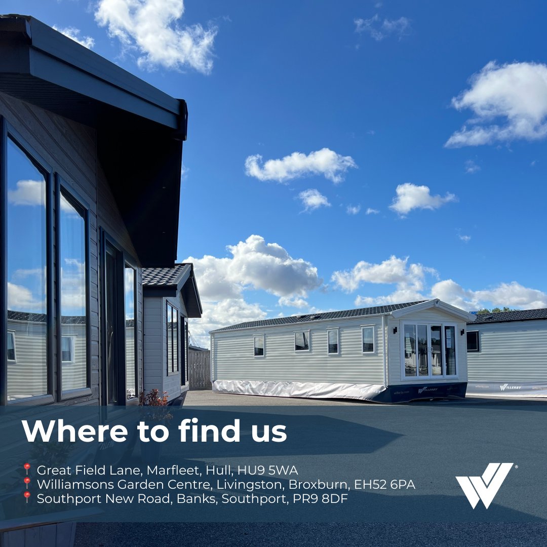 Did you know Willerby have three showgrounds? 🤔

Each showground have experienced teams who can help you find your dream holiday home, lodge or even park home.

Decide between visiting Hull, Livingston or Southport and book your visit online.

willerby.com/showgrounds