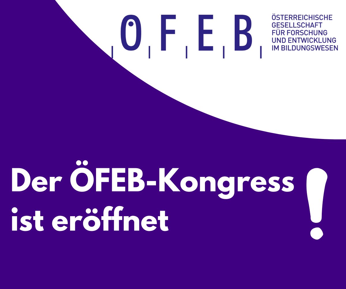🔔 Der ÖFEB-Kongress 2024 ist offiziell eröffnet! 🔔

📚 Ab heute stehen zentrale Themen wie inklusive Bildung und intersektionale Ansätze im Fokus. 
Alle Informationen zum Programm gibt es stets online unter:  oefeb2024.phwien.ac.at
#ÖFEB2024