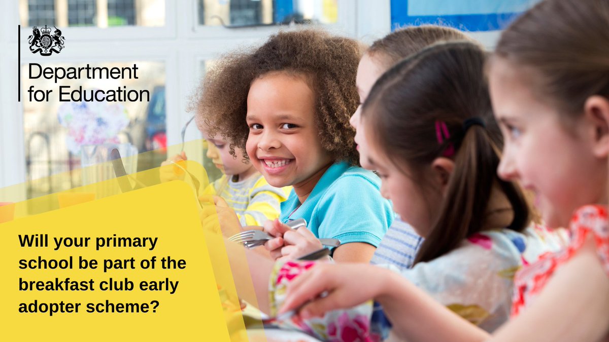 Free breakfast clubs will begin rolling out to early adopter schools from April 2025. Find out more: gov.uk/guidance/break… #breakfastclub