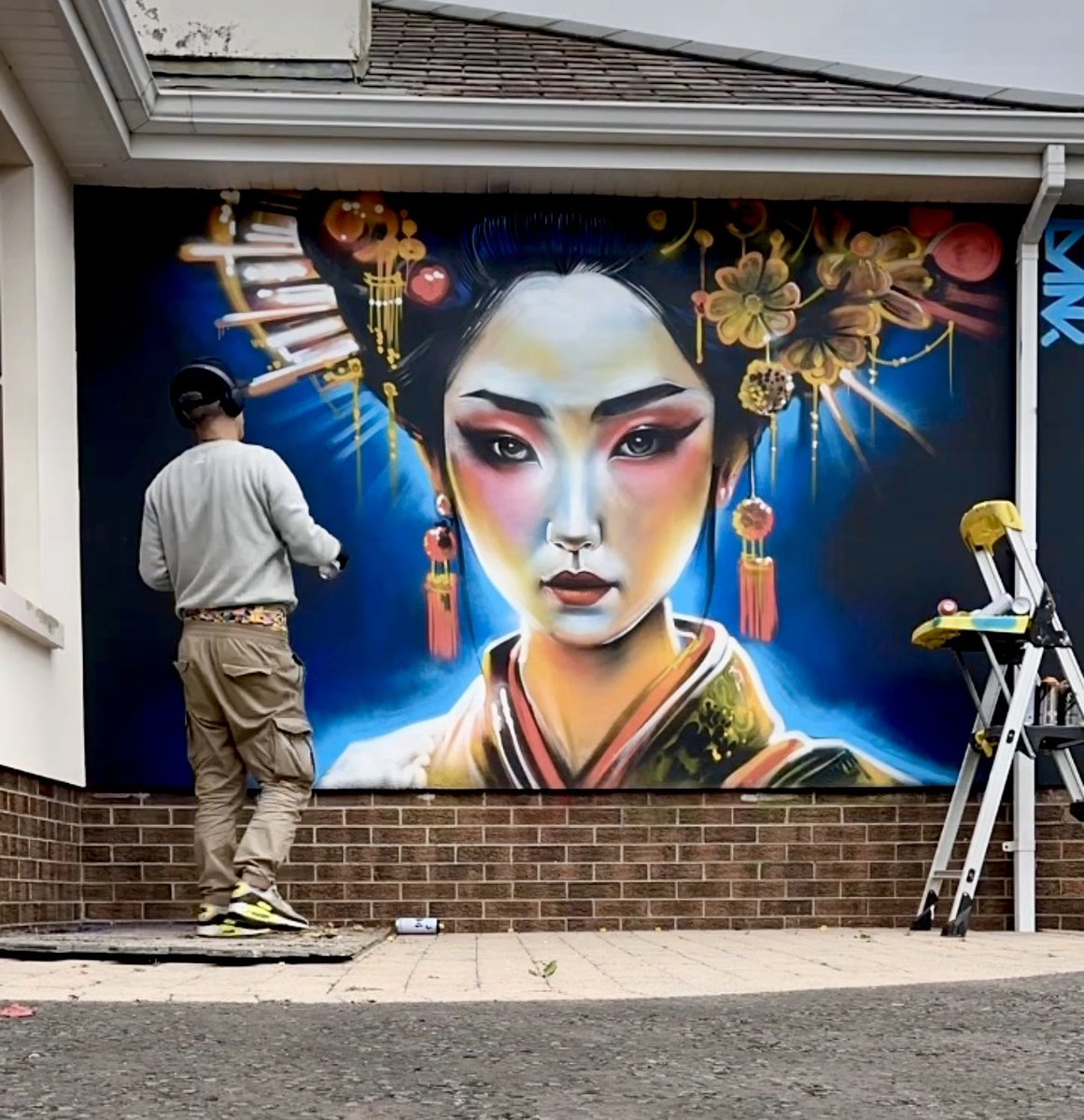 Toome Northern Ireland - 1 of 4 new murals in a lovely home for a wonderful and kind family who made my stay so welcoming! Head to Instagram/dankitchener to see the full Timelapse of this murals creation