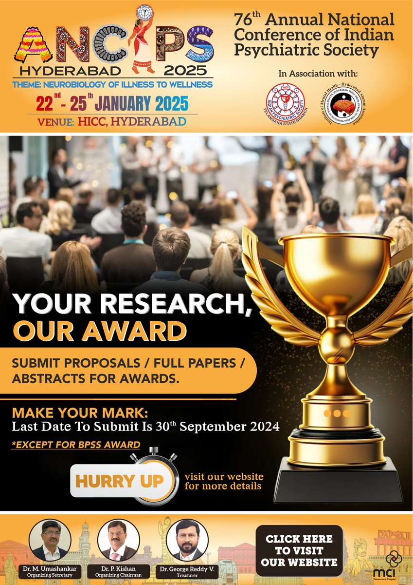 Your insights could shape the future of psychiatry!

Submit your abstract for ANCIPS 2025 and join a community dedicated to advancing mental health.

Submit Now! lnkd.in/gazB6eBt

#ANCIPS2025 #PsychiatricWisdom #ResearchImpact #ANCIPS #Conference #Event #MedicalEvent