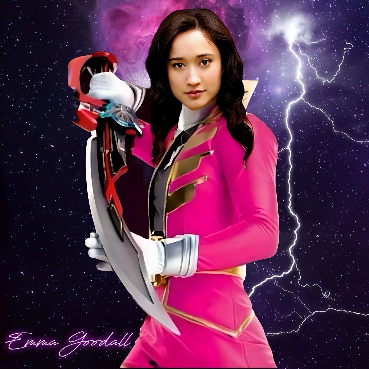 Christina Masterson/Emma Goodell as the Pink Megaforce Ranger is so hot.