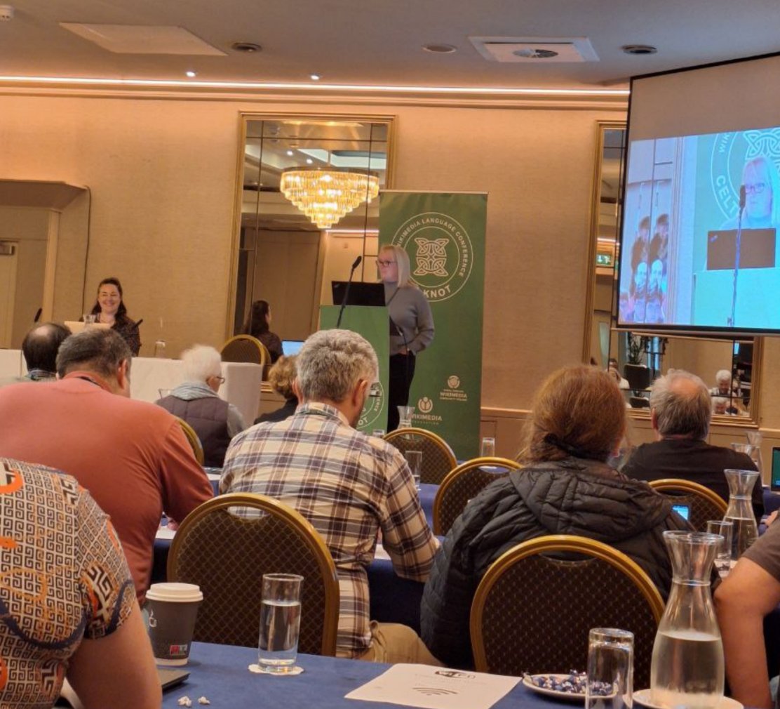 WikimediaIE's tweet photo. #CelticKnot2024 has kicked off to a great start here in Waterford with an opening address from WCI Chairperson and founding member, Shannon and Lucy chief executive at @wikimediauk #wikiwomen 🙌 https://t.co/bUPKw08xlW