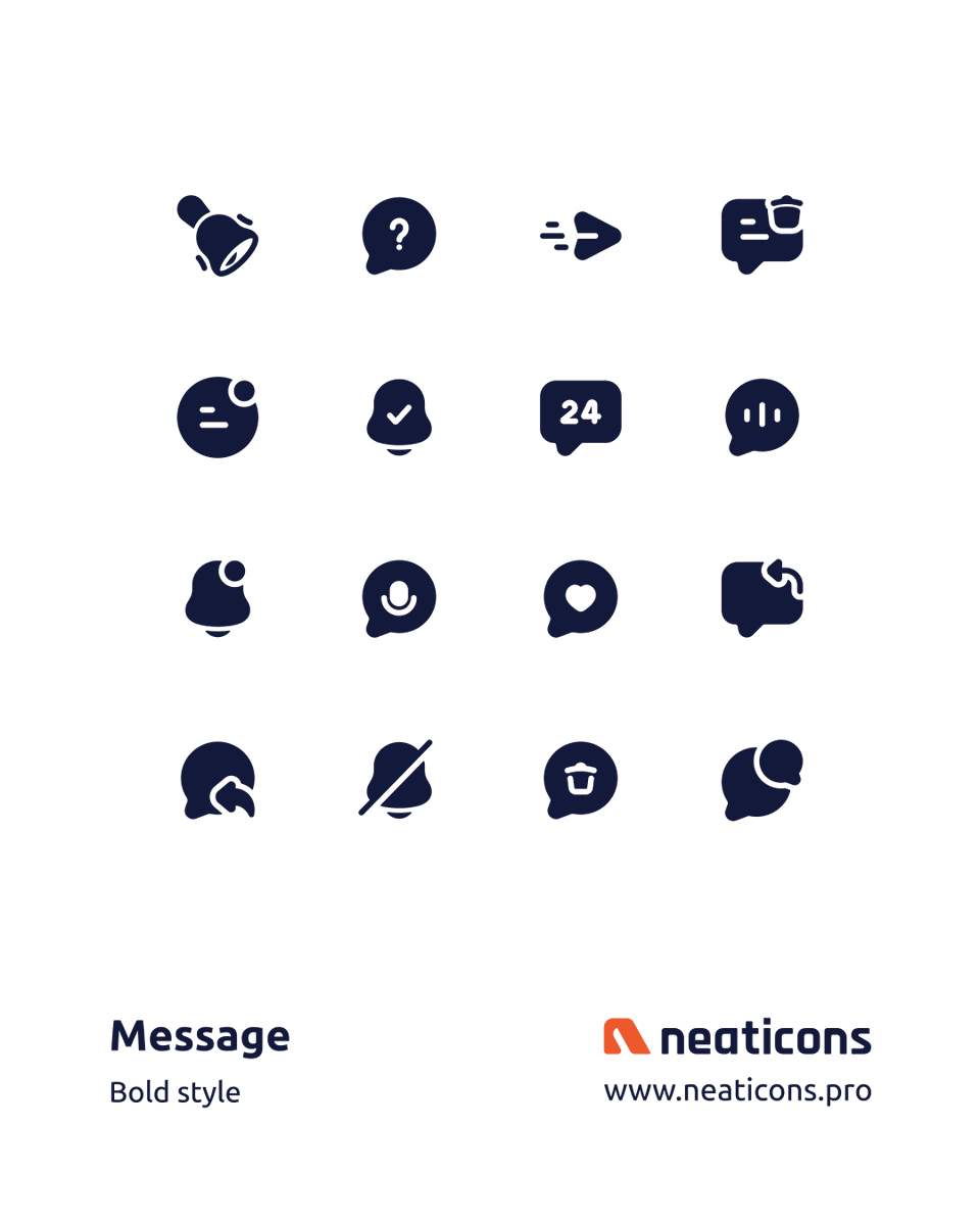 neaticons_pro's tweet photo. Messages carry unspoken words; Notifications bring moments yet to happen.
A set of sleek, modern icons that convey a sense of urgency and timeliness for notifications and messages
Follow @NeatIcons_pro
#icons #icon_set #icon_pack #messeage #notification #design #uiux #chat https://t.co/5uAG62PGQ9
