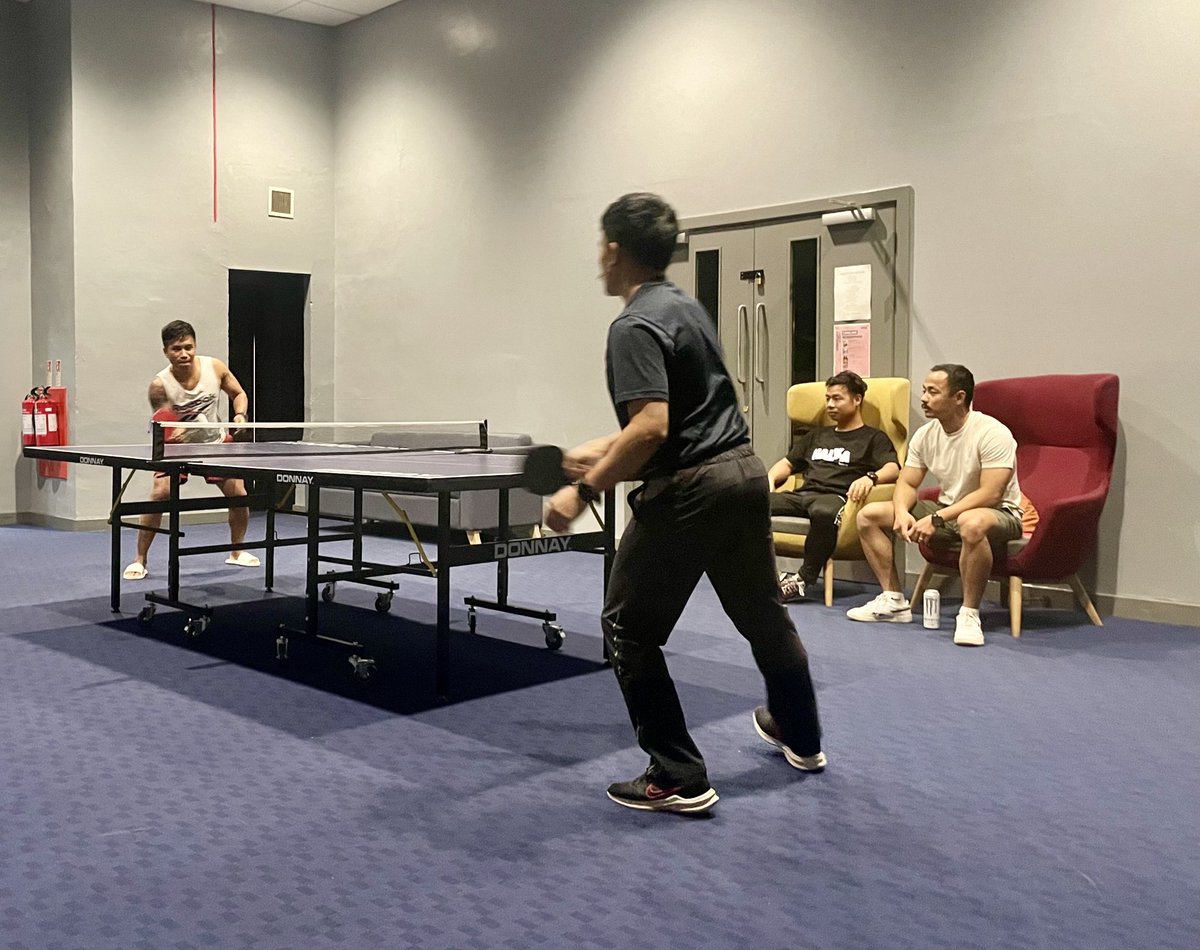 WrvsServWelfare's tweet photo. Pictures from the latest #TableTennis battle at MOD Lyneham, organised by Michelle in the WRVS centre.
Won by Lcpl A of Normandy Coy and runner up was Lcpl N of Basra Coy. @Official_REME #competition #wrvs https://t.co/NBSalIdYa7