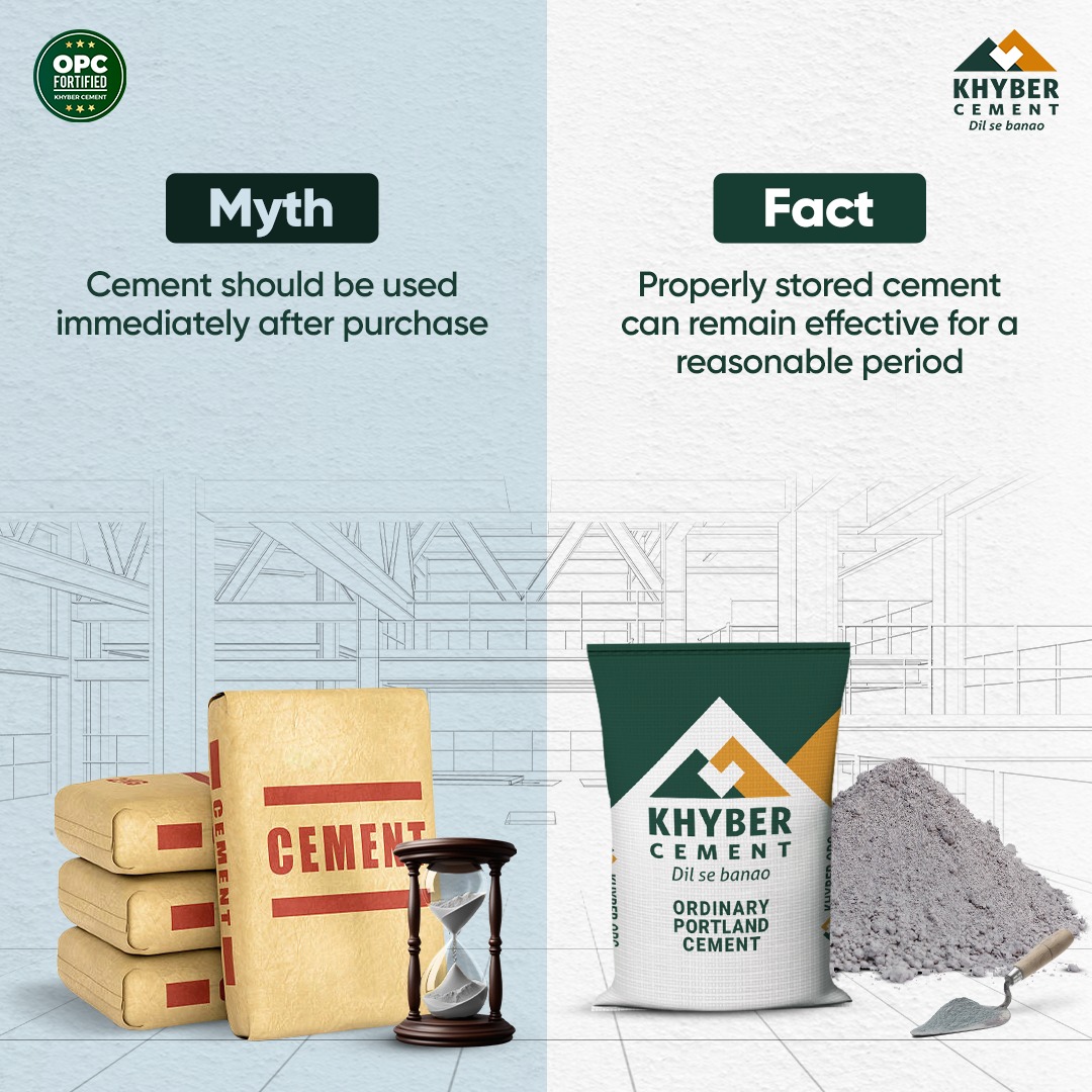 KhyberCement_'s tweet photo. Myth of the week: Cement has to be used immediately. โNot true! Stay tuned for more myth-busting next week!
#ConcreteFacts #BuildingKnowledgeย #KhyberCement https://t.co/XHIOoPvpx2