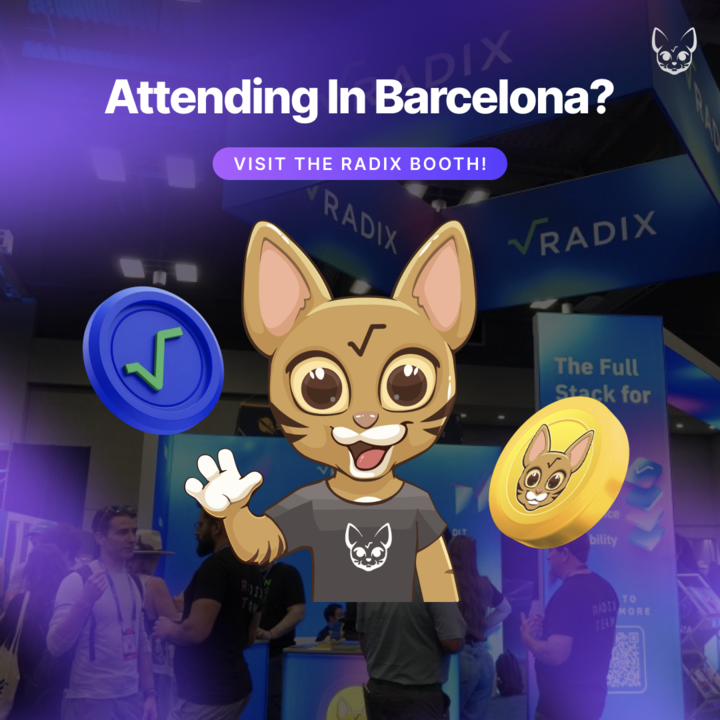 ociswap's tweet photo. We’re at #EB10! 😺
Come meet us in Barcelona
Say "Hi" to @f_pieper and the Radix builders
$XRD https://t.co/gyxhhwTikg