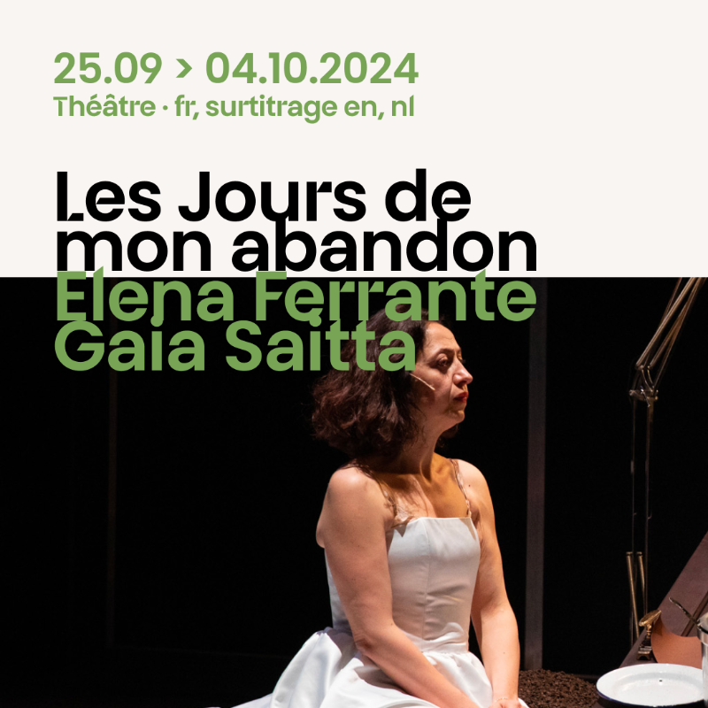 TheatreNational's tweet photo. Première de « Les Jours de mon abandon » de Gaia Saitta aujourd'hui à 19h15 ! Une adaptation du roman éponyme d'Elena Ferrante, une histoire sensible qui tend vers une libération.

💜 Les Jours de mon abandon · Elena Ferrante, Gaia Saitta
⚡️ À découvrir du 25.09 > 04.10.2024 !