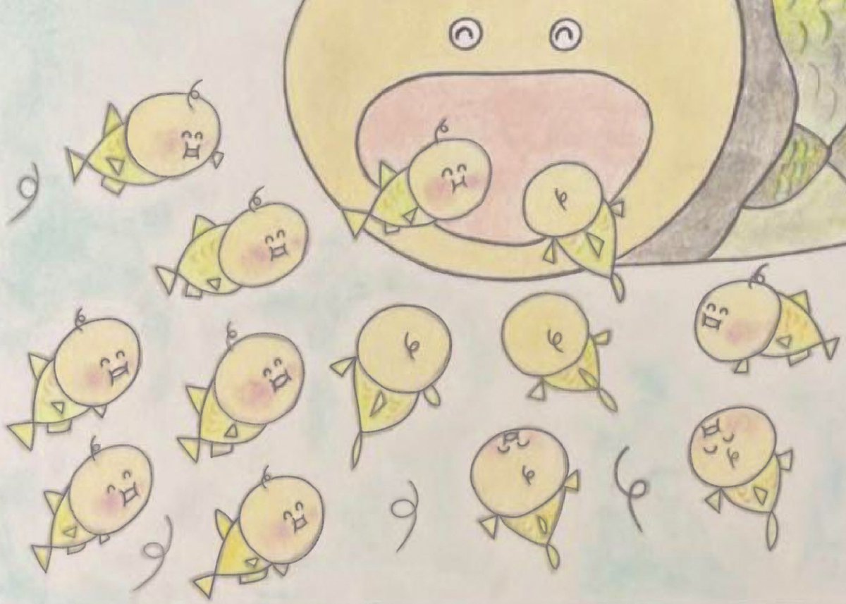 lionhead358's tweet photo. おいで〜
#マウスブルーダーの子育て
#イラスト #illustlator #絵 #art #マウスブルーダー
#mouthbrooder https://t.co/gOt6Im1sKK