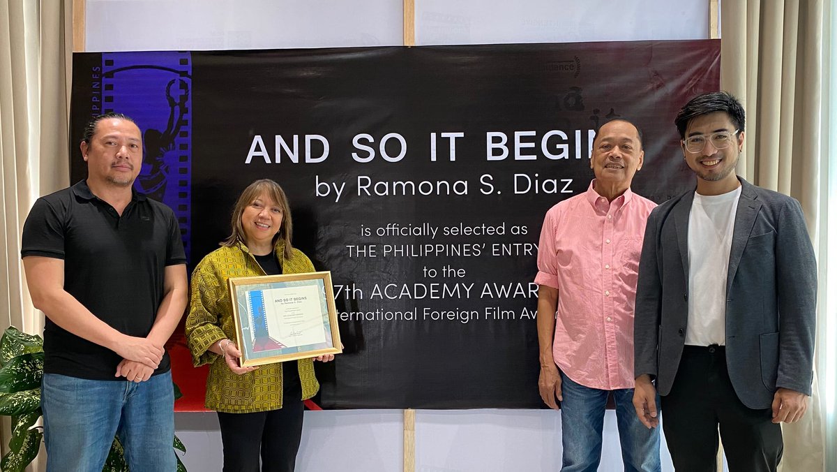 inquirerdotnet's tweet photo. CONGRATULATIONS! 

LOOK: Ramona S. Diaz’s “And So It Begins” becomes the Philippines’ official entry to the 97th Academy Awards for the international foreign film award category.

“And So It Begins” revisits former Vice President Leni Robredo’s campaign during the 2022 presidential election and is also a continuation of Diaz’s documentary “A Thousand Cuts.” | 📷: Fap Orig/Facebook

READ RELATED STORY: https://t.co/4Uu6gfuO7u