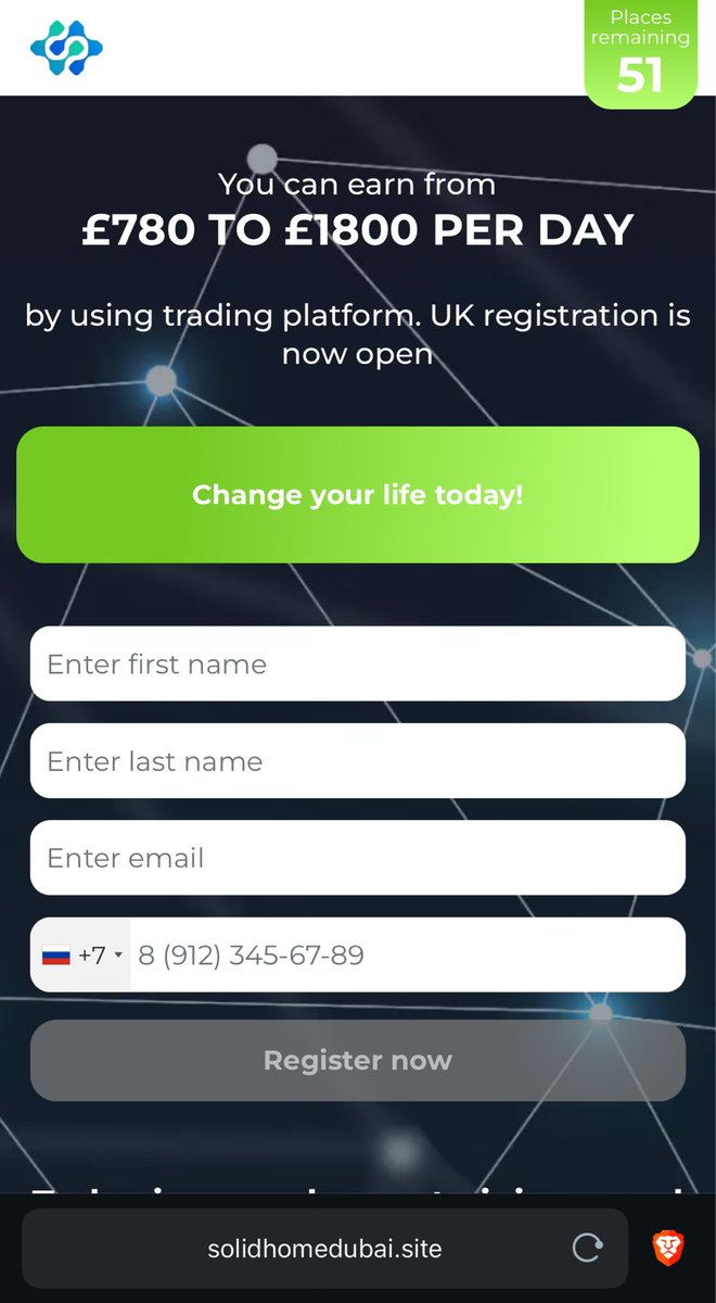 This is the ad here, it leads to a fake BBC website which asks you to register in order to scam you out of your money.

This is the bad place.