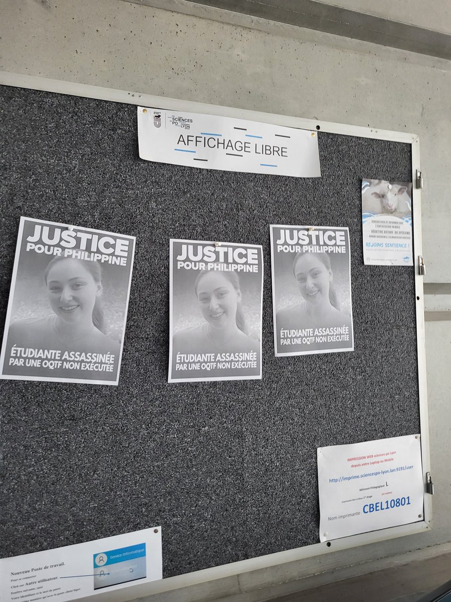 Edouard_etud's tweet photo. Posters affichés ce matin à Sciences Po Lyon, quelques minutes plus tard...

L'école de l'antifrance https://t.co/AtBdBTdZCu
