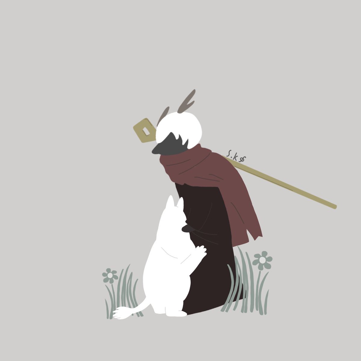 もうすぐ会えるね 𖥧⚘ ♘.

#sky星を紡ぐ子どもたち 
#thatskygame 
#skyイラスト