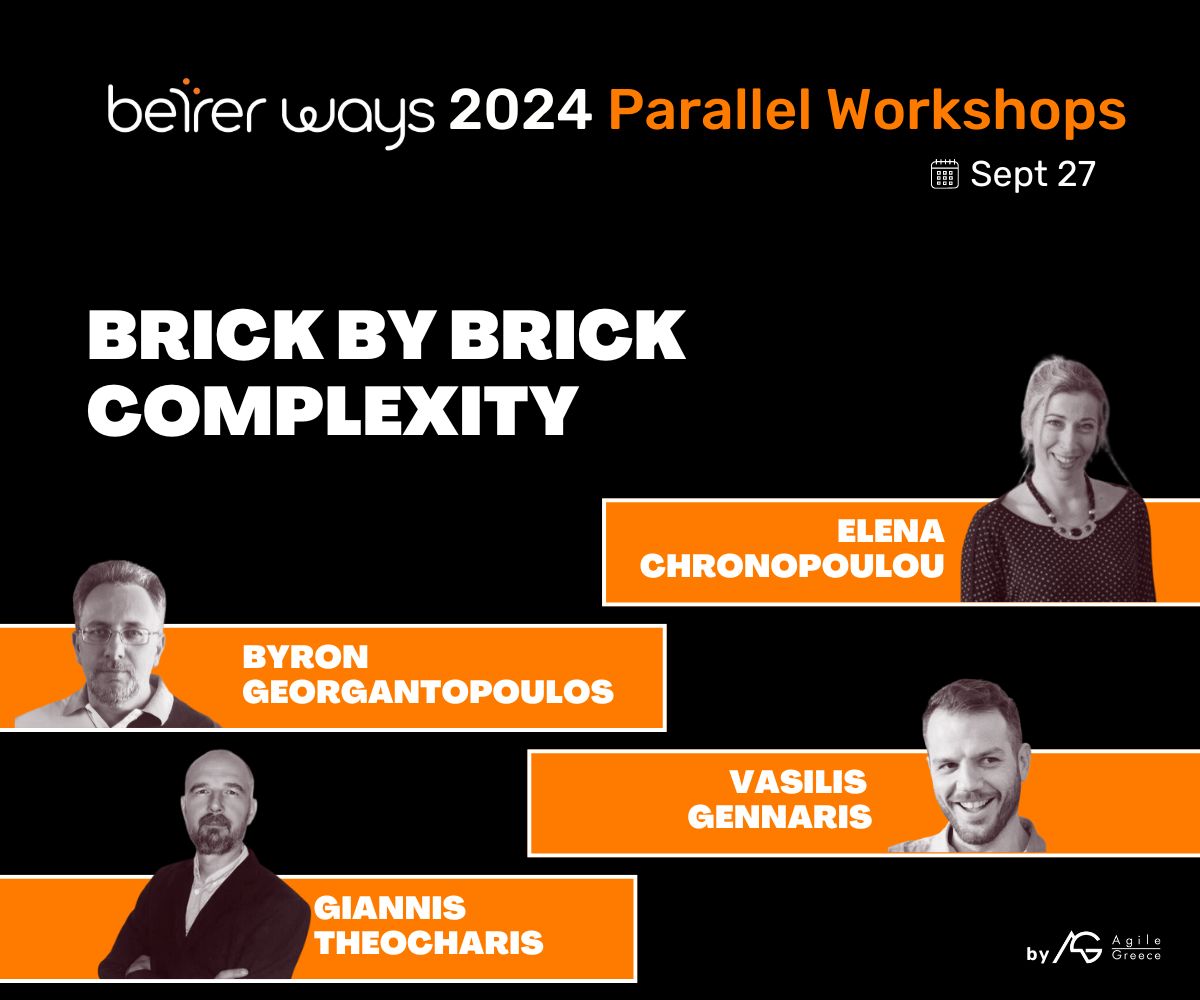Join us at #BetterWays2024 for Brick by Brick Complexity, a workshop that applies Dave Snowden's Cynefin framework to drive better decision-making.
You'll work with LEGO bricks to build models representing different scenarios.
betterways.gr/parallel-works…