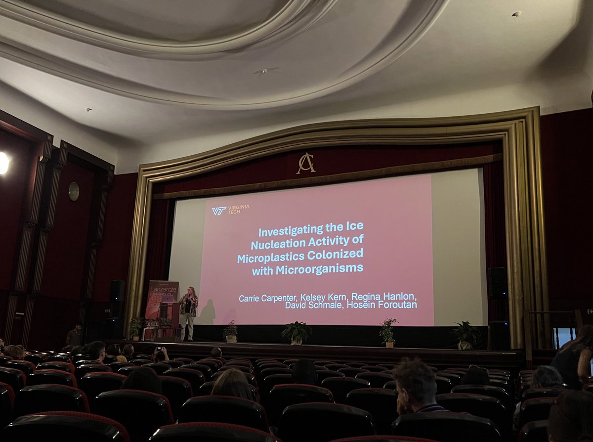 Hosein Foroutan (@hforout) on Twitter photo … and a fantastic talk by my PhD student <a href="/biochemcarrie/">Carrie Carpenter</a> on how #microplastics and associated #biofilm may seed clouds… #MICRO2024 … and a fantastic talk by my PhD student <a href="/biochemcarrie/">Carrie Carpenter</a> on how #microplastics and associated #biofilm may seed clouds… #MICRO2024
