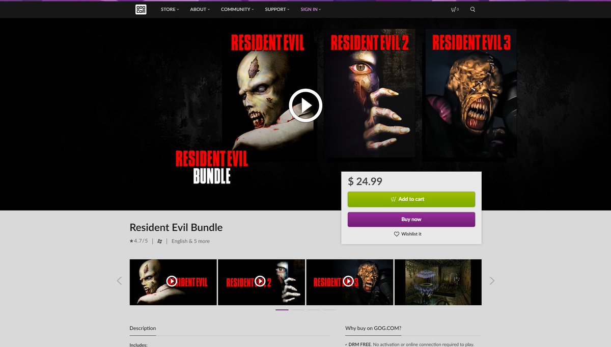 BiohazardClubCN's tweet photo. The original Resident Evil Trilogy is available now on @GOGcom!
We are giving away a region-free gift code to celebrate this!

✅ Follow @BiohazardClubCN and retweet to enter.
⏲️ Winner will be announced on October 8th PST.

#REBHFun #ResidentEvil #Biohazard #GOG #Giveaway https://t.co/0BVX2L5pfb