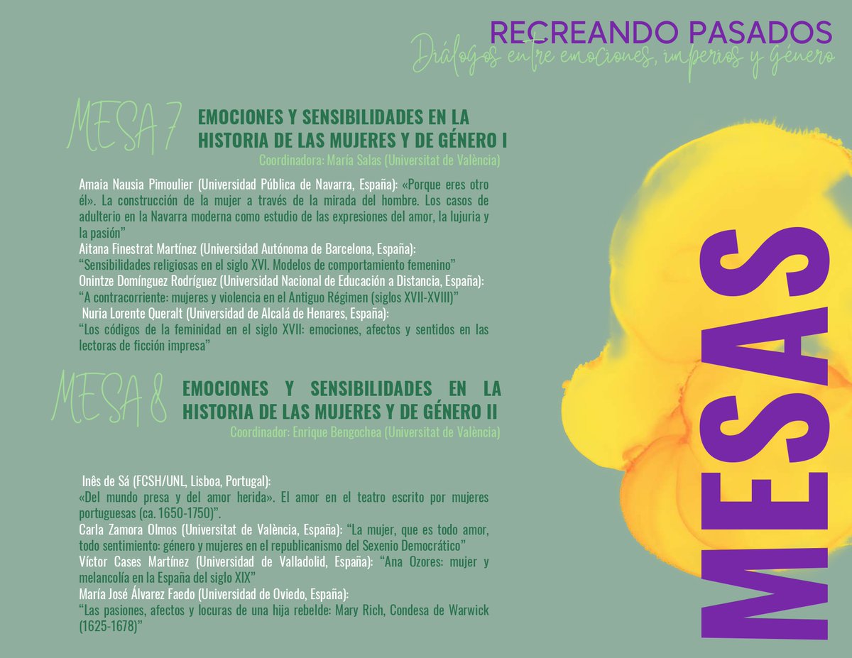 EMODER (@emoderuv) on Twitter photo 📢¡Tendremos 12 mesas y 4 ponencias invitadas!¡Gracias a todos! <a href="/NuriaSorianoMu/">Nuria Soriano 🌻</a> <a href="/josanru1/">Josep San Ruperto</a> <a href="/MagaAlegreH/">Magally Alegre Henderson</a> <a href="/MonicaBoluferP/">Mónica Bolufer Peruga</a> <a href="/EscribanoRoca/">Rodrigo Escribano Roca</a> @JosJavierDiazF1 @diegosolag <a href="/MariaSalasBen/">Maria Salas Benedito</a> <a href="/AndreuOrtiMon/">Andreu Ortí Mondéjar</a> <a href="/Res_historica/">Reshistorica</a> <a href="/HistoriaMod/">Àrea d'Història Moderna - Universitat de València</a> <a href="/ramoralm/">Raúl Moreno Almendral</a> <a href="/juangomiscoloma/">Juan Gomis Coloma</a> <a href="/PLMHisp/">Práticas letradas no mundo hispânico (XVIII-XIX)</a> @SeosaidhCerim 📢¡Tendremos 12 mesas y 4 ponencias invitadas!¡Gracias a todos! <a href="/NuriaSorianoMu/">Nuria Soriano 🌻</a> <a href="/josanru1/">Josep San Ruperto</a> <a href="/MagaAlegreH/">Magally Alegre Henderson</a> <a href="/MonicaBoluferP/">Mónica Bolufer Peruga</a> <a href="/EscribanoRoca/">Rodrigo Escribano Roca</a> @JosJavierDiazF1 @diegosolag <a href="/MariaSalasBen/">Maria Salas Benedito</a> <a href="/AndreuOrtiMon/">Andreu Ortí Mondéjar</a> <a href="/Res_historica/">Reshistorica</a> <a href="/HistoriaMod/">Àrea d'Història Moderna - Universitat de València</a> <a href="/ramoralm/">Raúl Moreno Almendral</a> <a href="/juangomiscoloma/">Juan Gomis Coloma</a> <a href="/PLMHisp/">Práticas letradas no mundo hispânico (XVIII-XIX)</a> @SeosaidhCerim