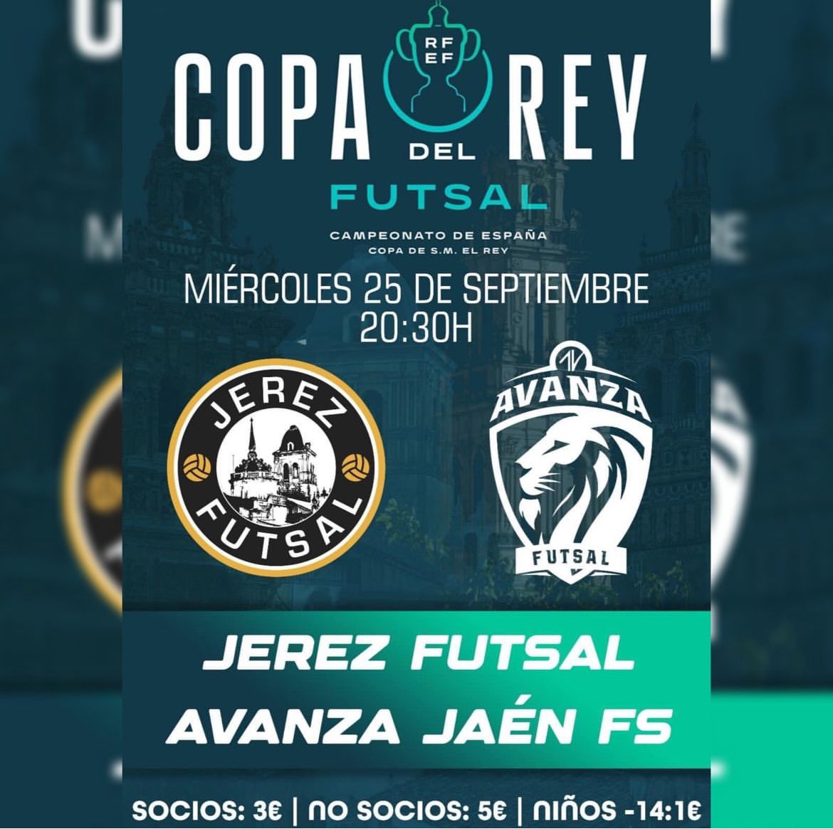 👑𝐃𝐈́𝐀 𝐃𝐄 𝐂𝐎𝐏𝐀 𝐃𝐄𝐋 𝐑𝐄𝐘👑

¡¡Hoy nos levantamos muy emocionados!!🥳

Recibimos a un gran equipo en casa como es @AvanzaFutsal para el partido de Copa del Rey 👑 ⚽️