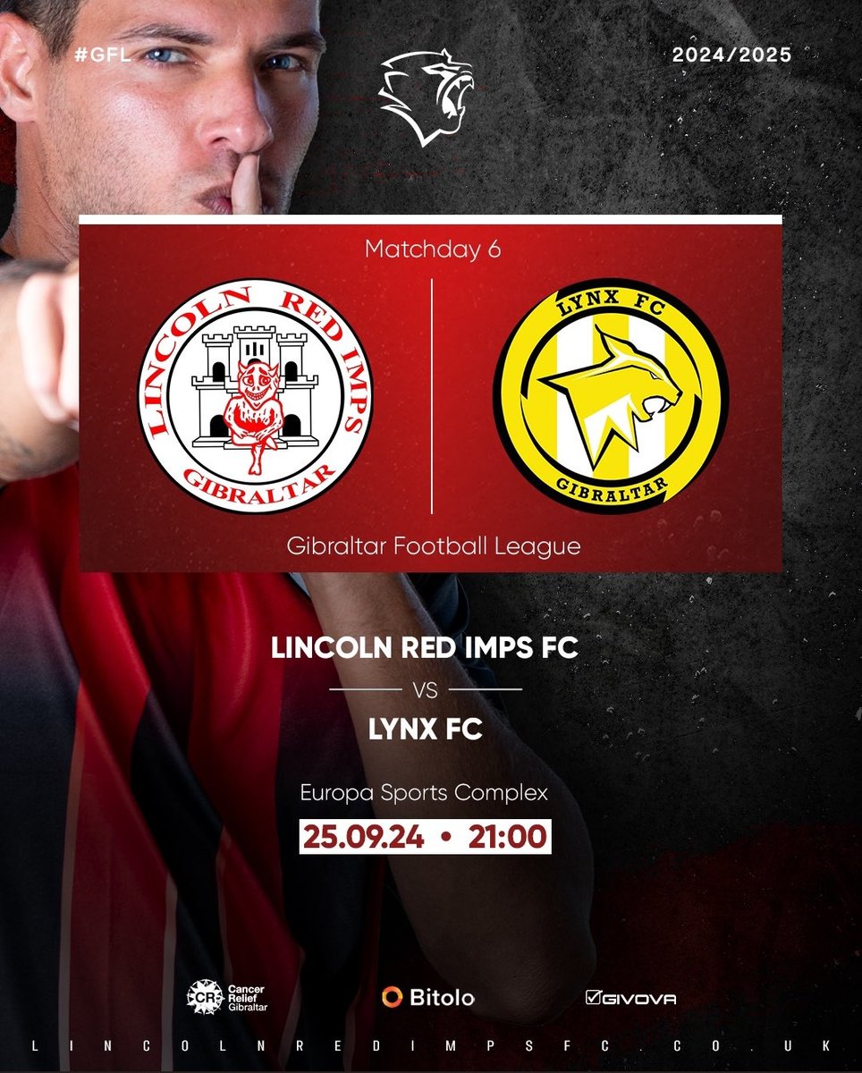 Lincoln Red Imps ES (@lincolnri_es) on Twitter photo ๐ดโซ DA DE PARTIDO ๐ดโซ
๐ Gibraltar Football League
๐ <a href="/Lynxfcgib/">Lynx Football Club</a>
๐๏ธ Victoria Stadium
โ 21:00
๐บ Catrino TV
VAMOS IMPS โค๏ธ๐น ๐ดโซ DA DE PARTIDO ๐ดโซ
๐ Gibraltar Football League
๐ <a href="/Lynxfcgib/">Lynx Football Club</a>
๐๏ธ Victoria Stadium
โ 21:00
๐บ Catrino TV
VAMOS IMPS โค๏ธ๐น