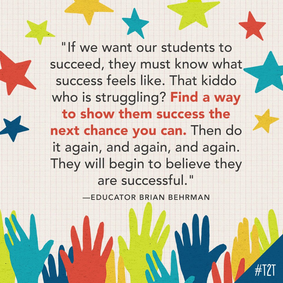 Feeling successful is a habit that you can help your Ss build!

(Inspiration via educator <a href="/brian_behrman/">Brian Behrman</a>)

#KidsDeserveIt