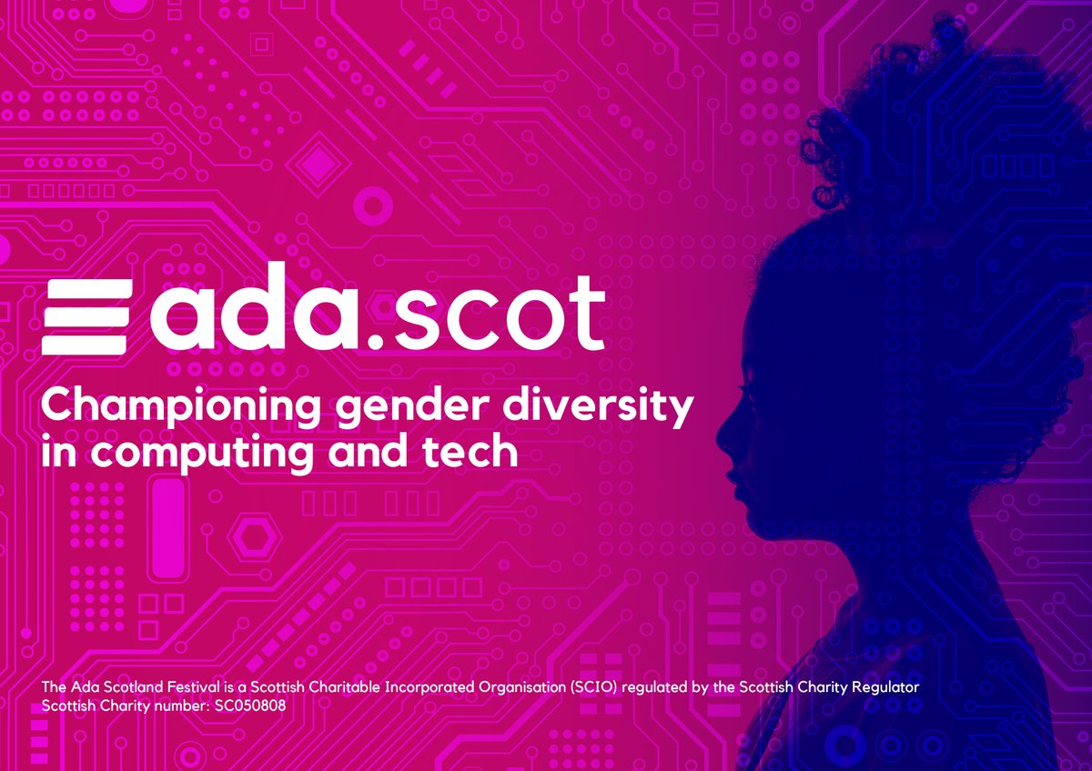 AppsforGood's tweet image. Each year @AdaScot Festival champions gender diversity in #ComputingScience in Scotland. We’re excited and proud to be a part of it as Ada Scotland celebrates turning 5 🥳 

Register now for our event, taking place on 8th Oct at 4pm: ow.ly/pB5W50Tv5Kv 

#WeAreAda