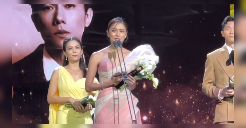 FashionPulis's tweet photo. Kim Chiu's Acceptance Speech at the Seoul International Drama Awards 2024
