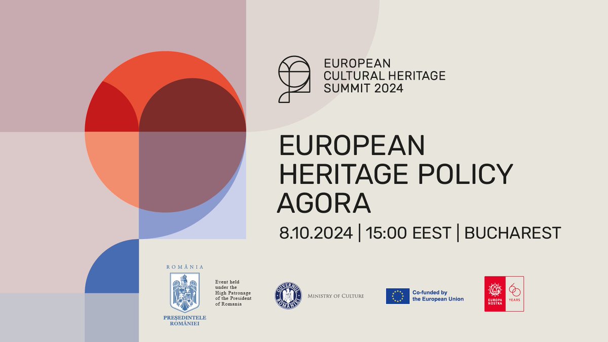 europanostra's tweet photo. True to its name, the #PolicyAgora will bring together academics, policymakers &amp; CSO representatives for open discussion &amp; reflection 👇 We'll explore quality principles in #heritage conservation.

🗓️ Last day to register:
https://t.co/XBQ1U3dQJD #EuropeanHeritageSummit https://t.co/ur42vXOiIa