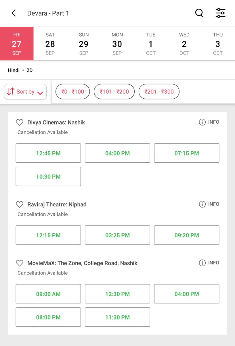 DevaraBookings's tweet photo. Nashik - Booking Opened - Bookmyshow and Paytm 
#DevaraBookings #Devara #DevaraOnSep27th https://t.co/JQ4whuf7HO