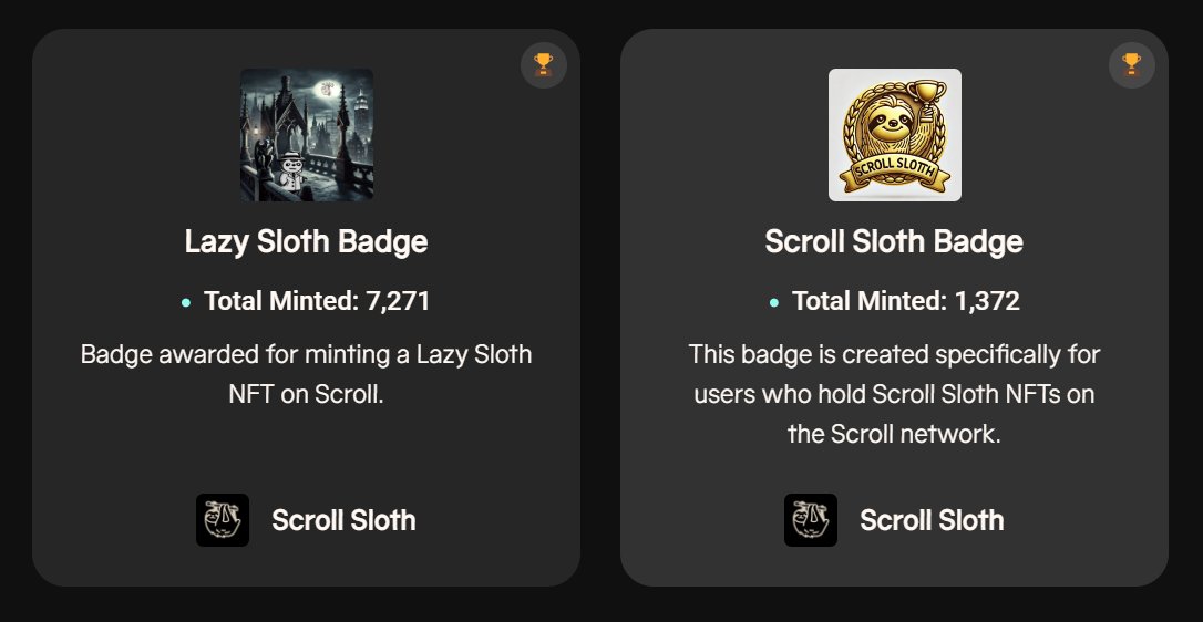 Lazy...10k...run...in...full...swing🦥🦥
1. Lazy Sloth Badge
scroll.io/canvas/badge-c…
2. Scroll Sloth Badge
scroll.io/canvas/badge-c…