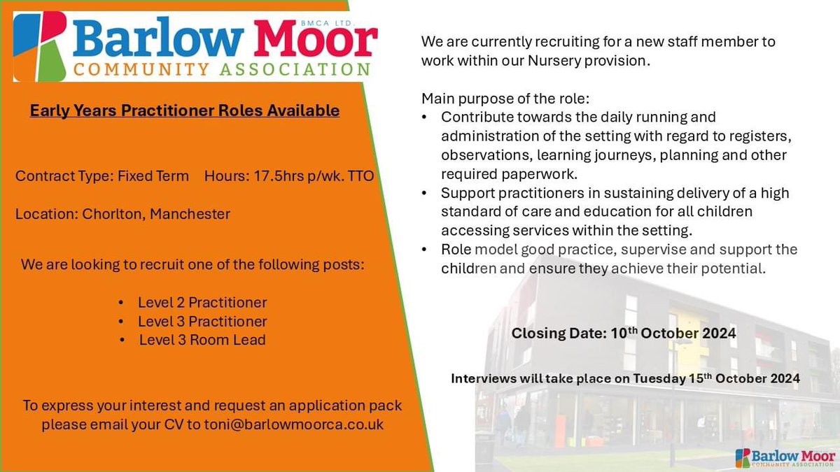 We are recruiting! Please see below for details.