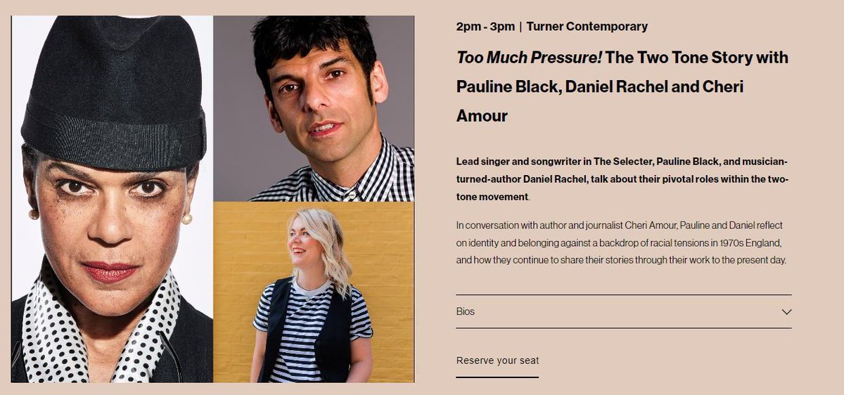 In 1979, 2 Tone exploded into the national conscious! In conversation with author and journalist Cheri Amour <a href="/thedivinehammer/">cheri amour</a> - singer and songwriter in The Selecter, <a href="/paulineblackOBE/">Pauline Black OBE DL</a>, and musician-turned-author <a href="/DanielRachel69/">Daniel Rachel</a>. 

Saturday 5th of October
ticketsource.co.uk/bookie2024/t-o…