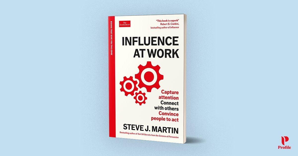 ProfileBooks's tweet photo. We're proud to publish #InfluenceAtWork by Steve J. Martin, out today!

The bestselling author on the psychology of persuasion presents a new guide to improving your influence at work - and beyond.

Grab your copy here: 
https://t.co/vc4bqMjLrj https://t.co/7f9rw1akRK