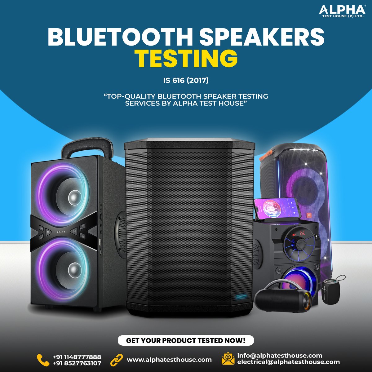 AlphaTestHouse's tweet image. Top-Quality Bluetooth Speaker Testing Services by Alpha Test House.
@AlphaTestHouse