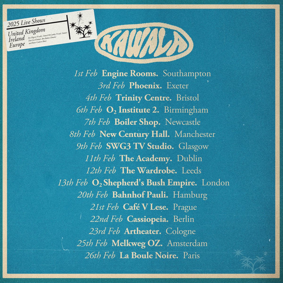 KAWALA 2025 PRE-SALE TOUR TICKETS ARE OFFICIALLY LIVE!!!!!! 
Snap em up quick you absolute stunners 🏃‍♂️🏃‍♀️💨💨🤯
GO GO GO ‼️ 👉 lnk.bio/KAWALA