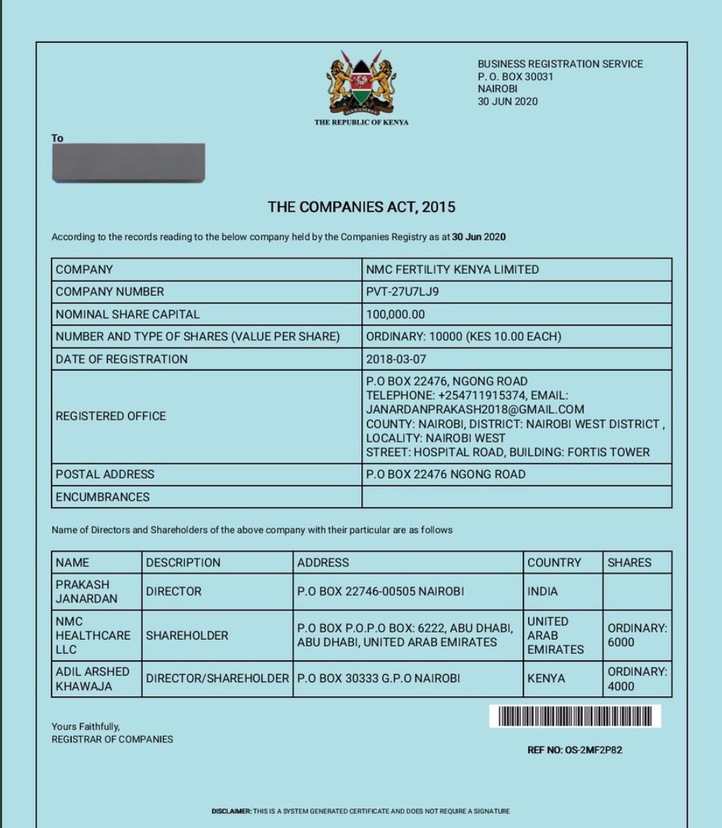 Adil Khawaja, is a director of a company named NMC Fertility Kenya that is part of the complex web of Jayesh Saini’s healthcare companies that are taking over Kenyan healthcare system. He is also director at Bliss healthcare.  <a href="/HHM_Law/">Dentons Hamilton Harrison & Mathews</a> <a href="/Dentons/">Dentons</a> <a href="/SafaricomPLC/">Safaricom PLC</a> are you ok with your