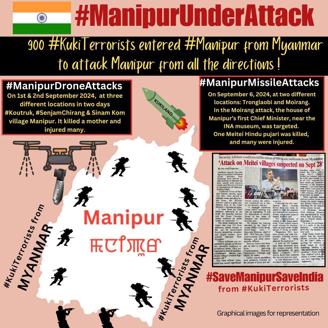 nitish_elangbam's tweet photo. *#ManipurUnderAttack*
*𝟗𝟎𝟎 #KukiTerrorists 𝐈𝐍𝐅𝐈𝐋𝐓𝐑𝐀𝐓𝐈𝐍𝐆 𝐌𝐀𝐍𝐈𝐏𝐔𝐑 𝐅𝐑𝐎𝐌 𝐌𝐘𝐀𝐍𝐌𝐀𝐑*

#SaveManipur from #KukiTerrorism
#KukiEngineeredManipurViolence #KukiDroneAttacks #ManipurDroneTerror https://t.co/uar1P3zBhr