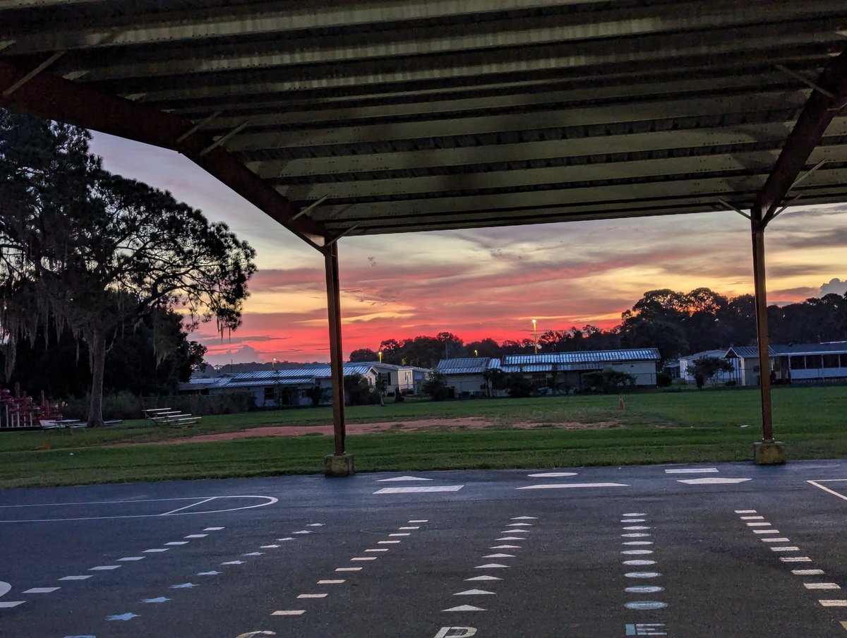 <a href="/PolkSchoolsNews/">Polk County Public Schools</a> may be closed Thursday and Friday for 🌀, but this morning the skies at <a href="/CaldwellElemen/">Caldwell Elementary</a> are BEAUTIFUL!!!