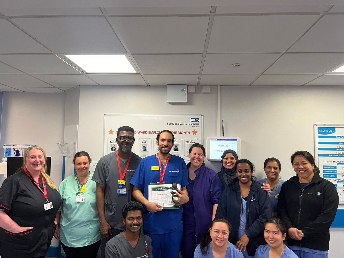 Katie Milner 💙 (@nursemilner) on Twitter photo Delighted to share that Nurse Caesar Puthiyavettil on Charlwood Ward recieved the <a href="/DAISY4Nurses/">DAISY Foundation</a> award for providing exemplary care. Caesar was sited as fostering a culture of excellence and compassion. He received the award from his Divisional Chief Nurse <a href="/SarahH_Lewer/">Sarah Herridge-Lewer</a> Delighted to share that Nurse Caesar Puthiyavettil on Charlwood Ward recieved the <a href="/DAISY4Nurses/">DAISY Foundation</a> award for providing exemplary care. Caesar was sited as fostering a culture of excellence and compassion. He received the award from his Divisional Chief Nurse <a href="/SarahH_Lewer/">Sarah Herridge-Lewer</a>