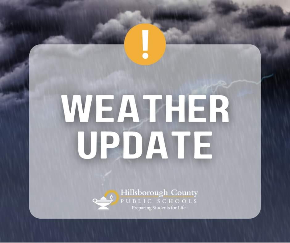 Due to the tropical system expected to impact Florida this evening, all HCPS schools are closed TODAY &amp; Thursday. Conference Night is postponed, with a new date TBD. We will update you on Friday's school opening plan once more information is available. Please stay safe!