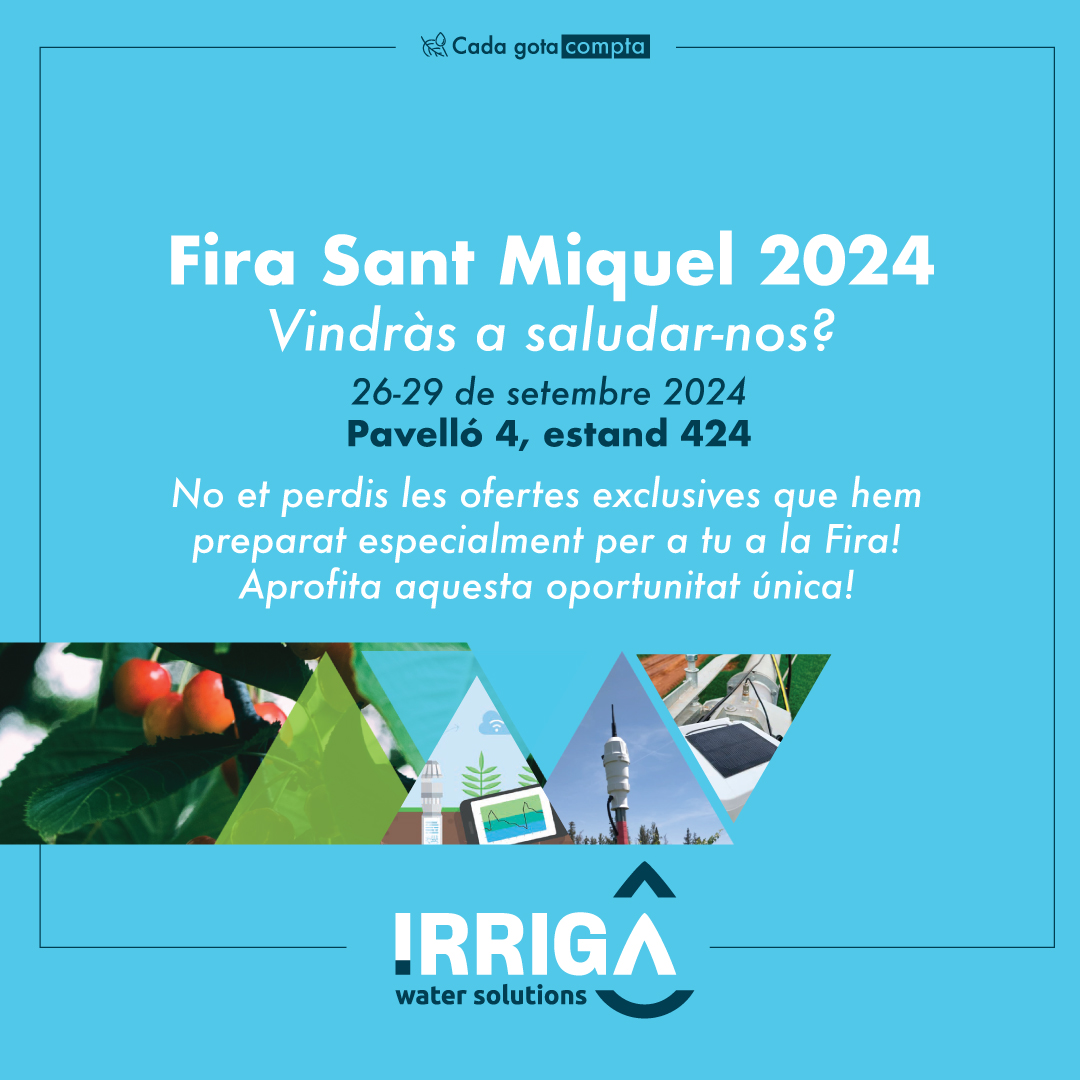 IrrigaS's tweet photo. Demà comença la Fira de Sant Miquel!T’assessorarem perquè aconsegueixis un reg de precisió que minimitzi el consum i maximitzi el rendiment dels teus cultius.
👉🔥✅A més, hem preparat ofertes exclusives de fira especialment per a tu. No deixis escapar aquesta oportunitat única! https://t.co/rQURLRjRyZ