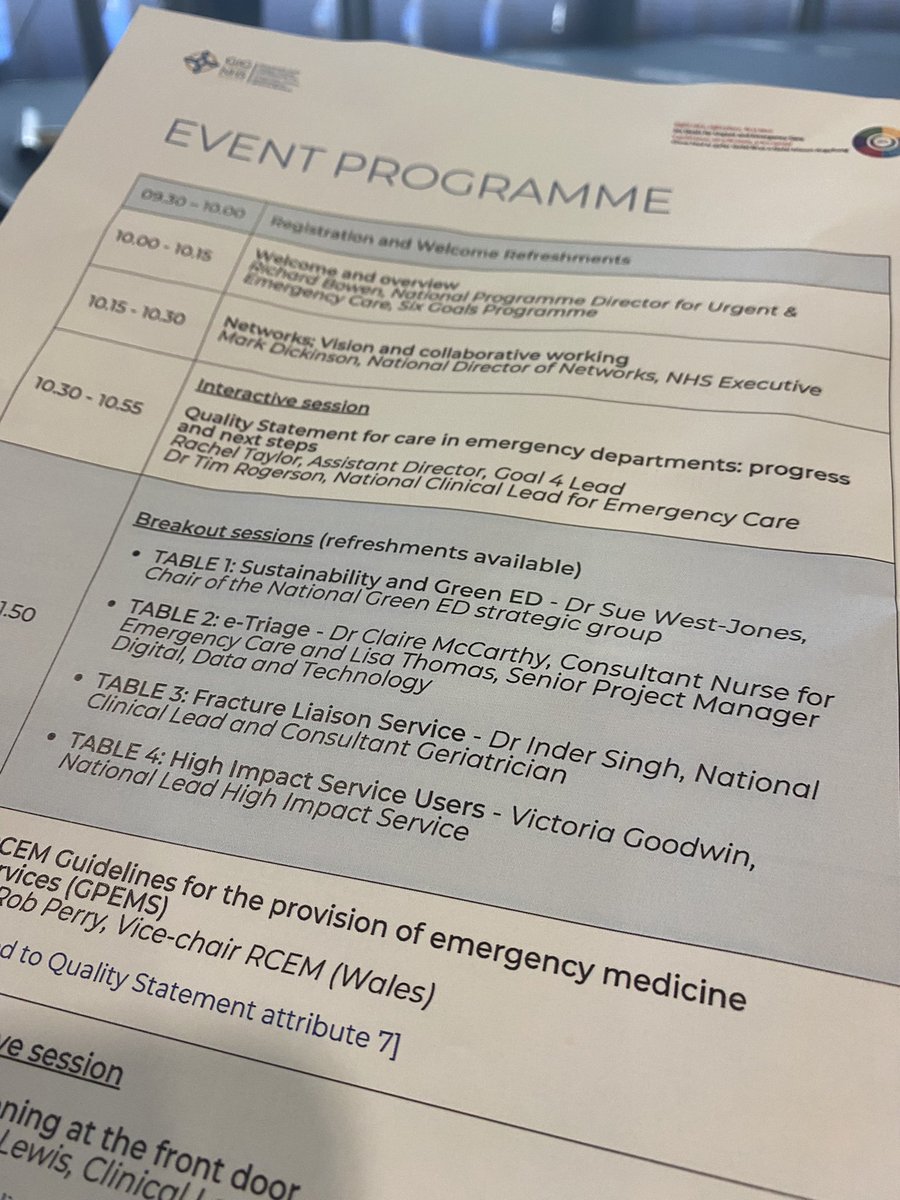 Drtmr's tweet photo. Strong agenda for the day - reflecting on progress so far against the quality statement and where we are going and how to #MakeEMGreatAgain
Nice to see @VP_Wales_RCEM actually smiling in person and not looking angry as per RCEM press releases! https://t.co/Sp8BD0HaYv