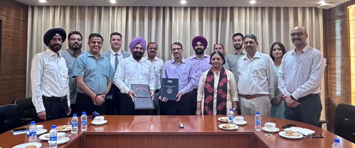 PSPCL (@pspclpb) on Twitter photo Punjab Engineering College and Punjab State Power Corporation Limited Signs MoU for Technical Collaboration and Research
<a href="/_PECChandigarh/">Punjab Engineering College (Official)</a> Punjab Engineering College and Punjab State Power Corporation Limited Signs MoU for Technical Collaboration and Research
<a href="/_PECChandigarh/">Punjab Engineering College (Official)</a>