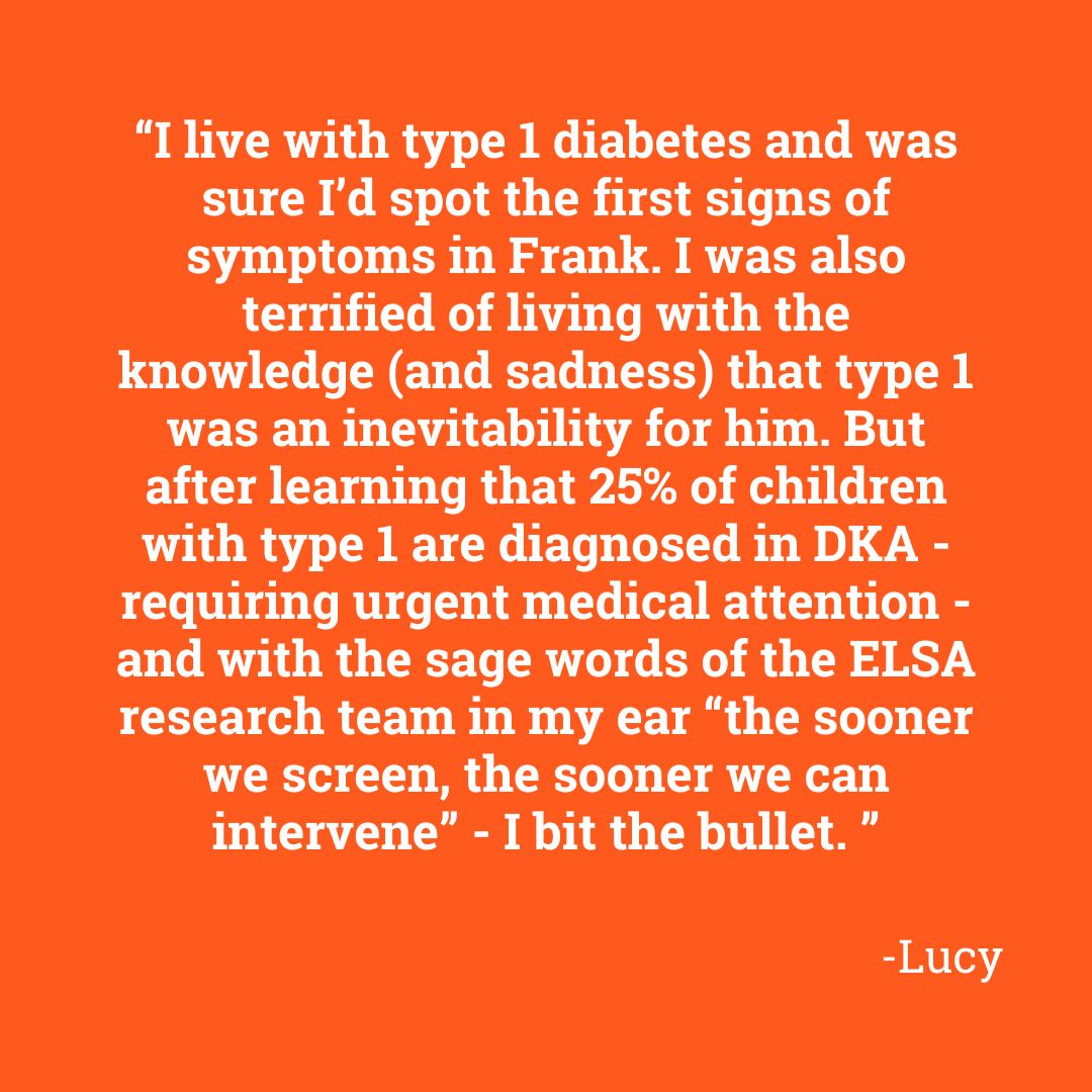 Our Head of Research Communications, Lucy, has enrolled her son, Frank, in the ELSA #Type1Diabetes screening study and recently received his results. Read her honest account of overcoming hesitation and ultimately making the decision, as a mum with type 1: orlo.uk/ELSA_RN0h6